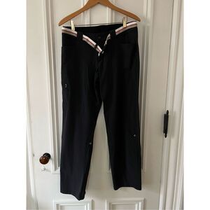 EMS women’s black nylon hiking/climbing pants with belt 8